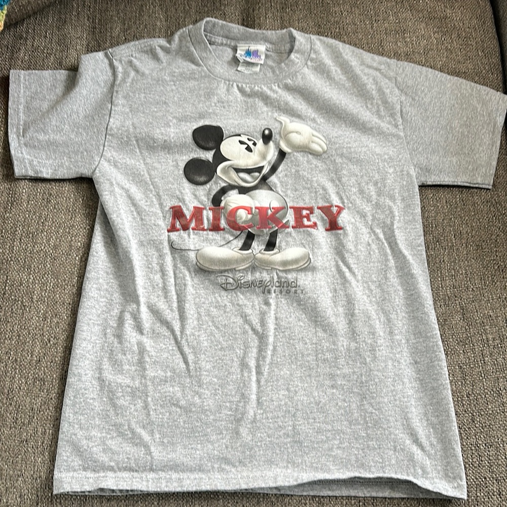 Mickey Mouse Disneyland Unisex Resort Gray Short Sleeve T-shirt Small